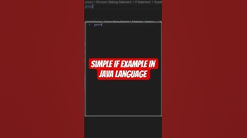 Simple if Statement in Java | Example for Beginners