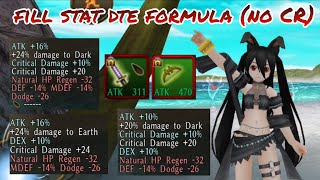 Toram online - fill stat dte  formula (no cr) pot 128 example bow & katana - yusagi