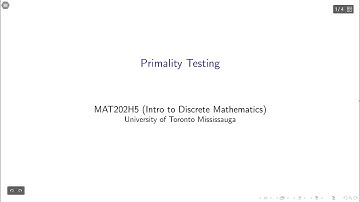 MAT202: Primality Testing