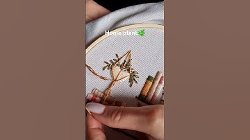 Macramé-Inspired Detail 🌿 | Home Plant Embroidery #embroidery #tutorial #diy #craft #handmade #art
