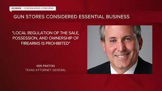 Gun stores considered essential businesses