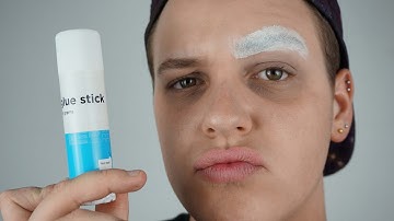 How To Block Out Your Eyebrows Using A Glue Stick | Joey SFX Simmonds