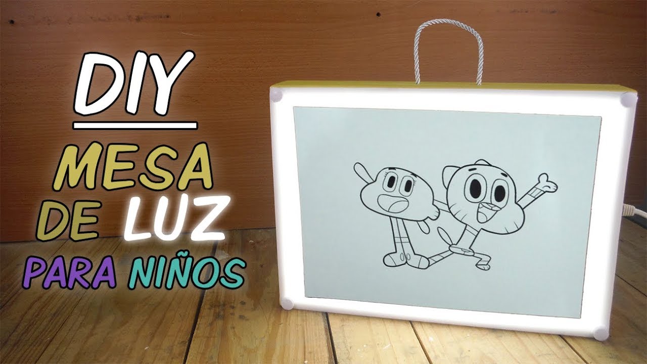 MESA DE LUZ para niños 👦🏼👧🏼📝 #RecicladoChallenge 