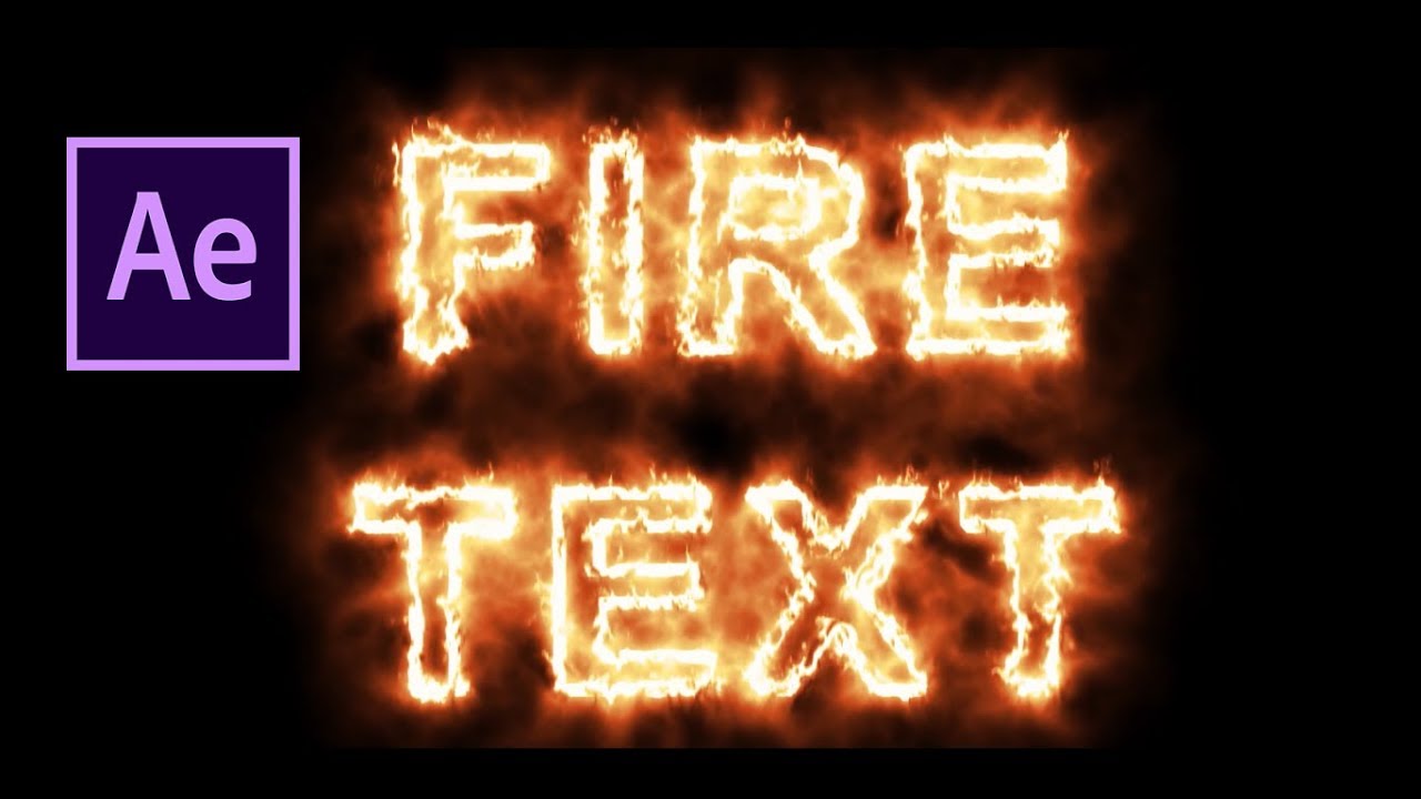 How to make Fire Text Animations in After Effects - Scripts and