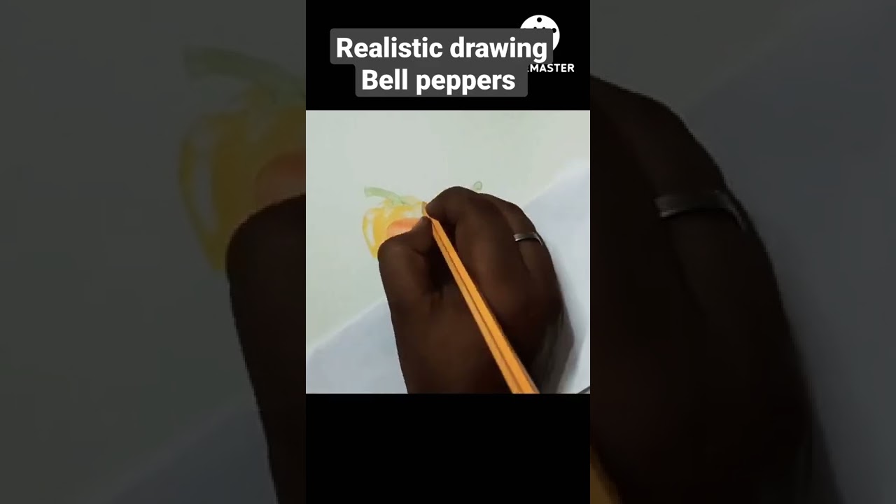 Bell peppers drawing Realistic 