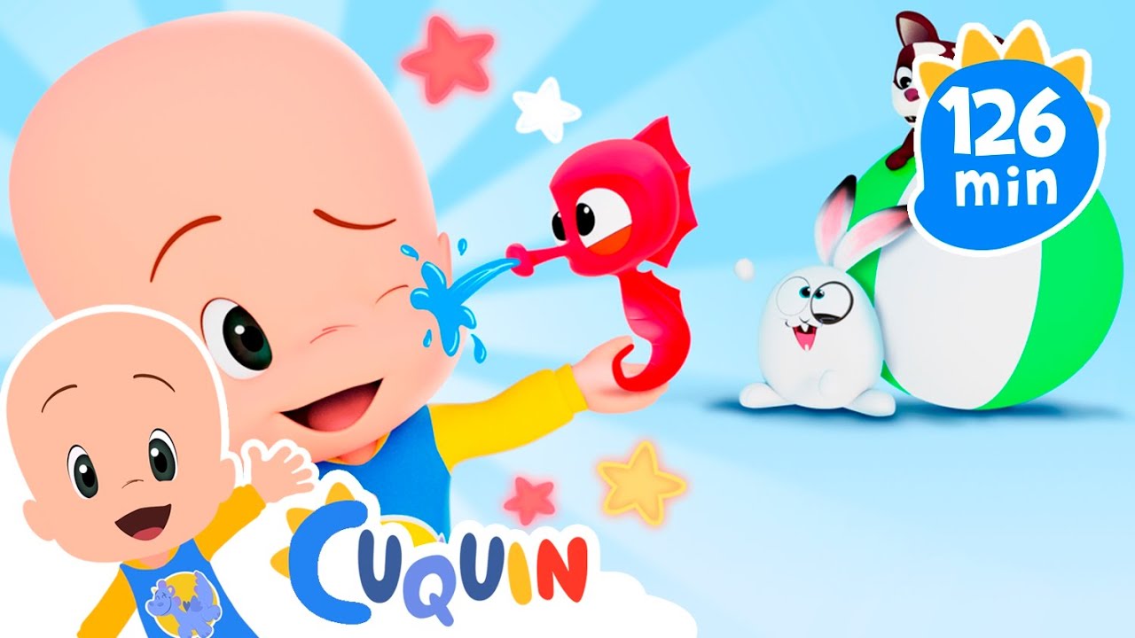 Bolas de praia! Aprenda as cores e mais com Cuquin e Ghost | Vídeos educativos para crianças