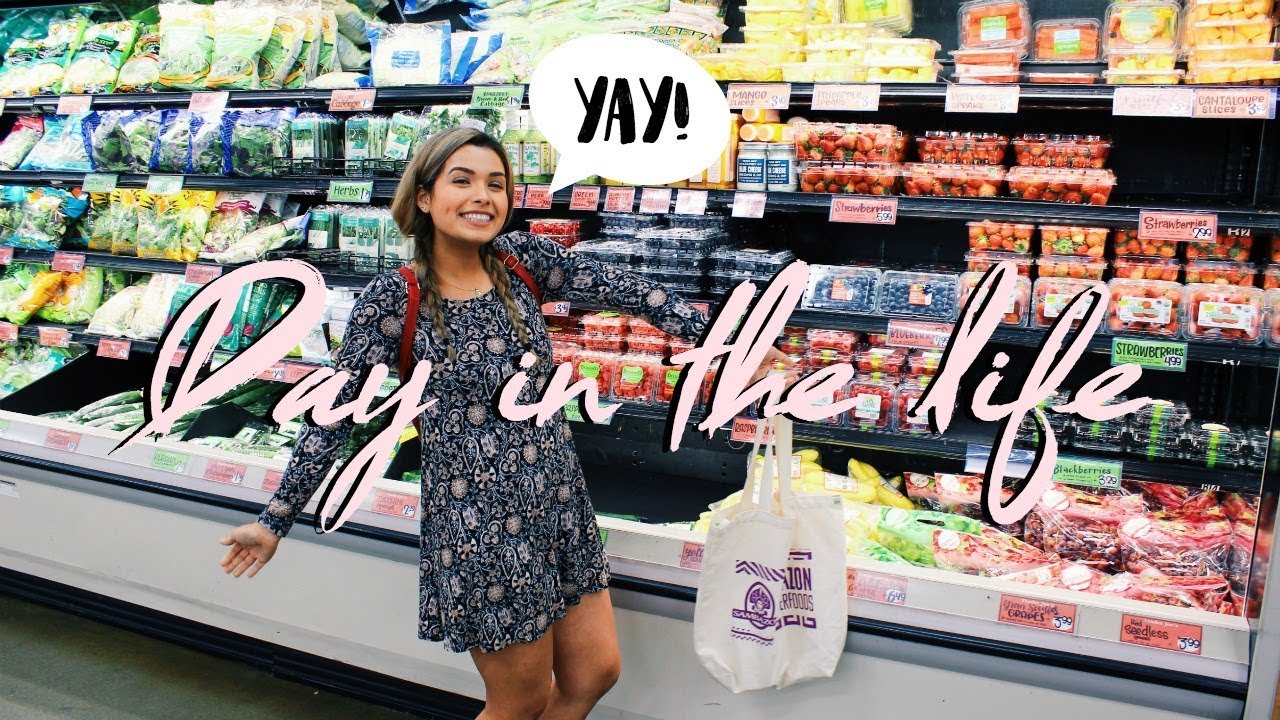 VEGAN GROCERY SHOPPING + DAY IN THE LIFE | Healthy in College