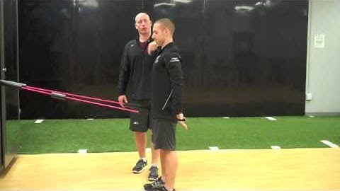 4 x 1 Standing Cervical Flexion with Pattern Assistance with Cook Band