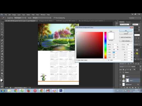Video Hướng dẫn làm lịch treo tường bằng Photoshop - youtube