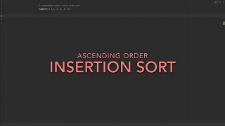 6. Insertion Sort Python Practice