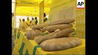 Protests outside parliament over rising bread and pasta prices
