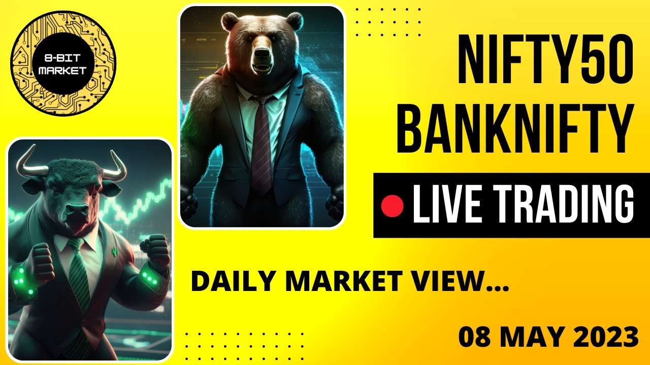 Live Nifty Trading | 8 May | Banknifty Options Trading Live | 8Bit Market Trading