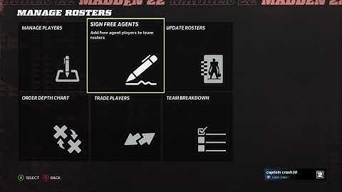 Madden 22 - edit roster