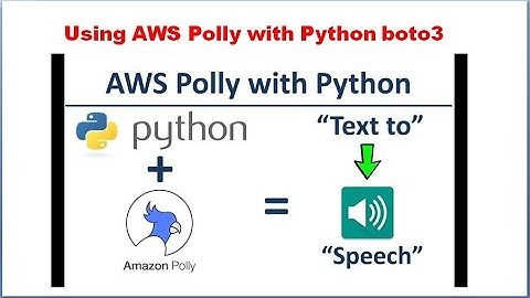 Text to Speech conversation with Amazon Polly using Python boto3.