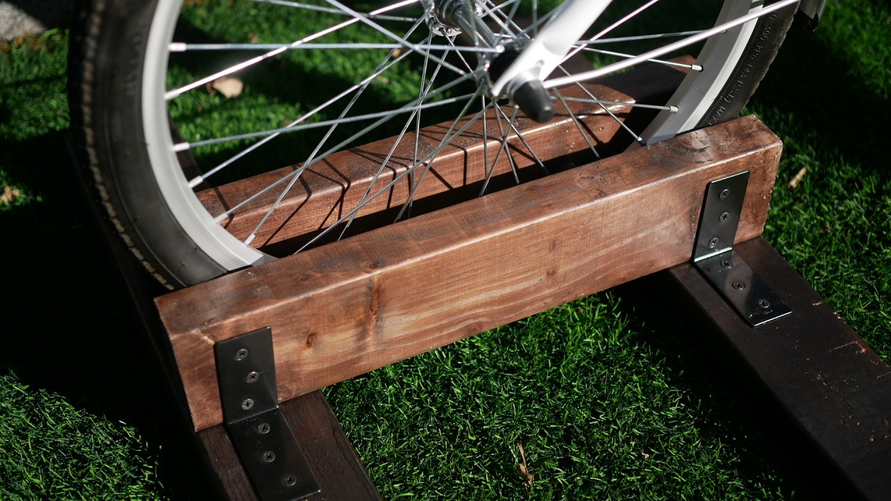 3分DIY】自転車スタンドを端材で作ってみました。 - YouTube