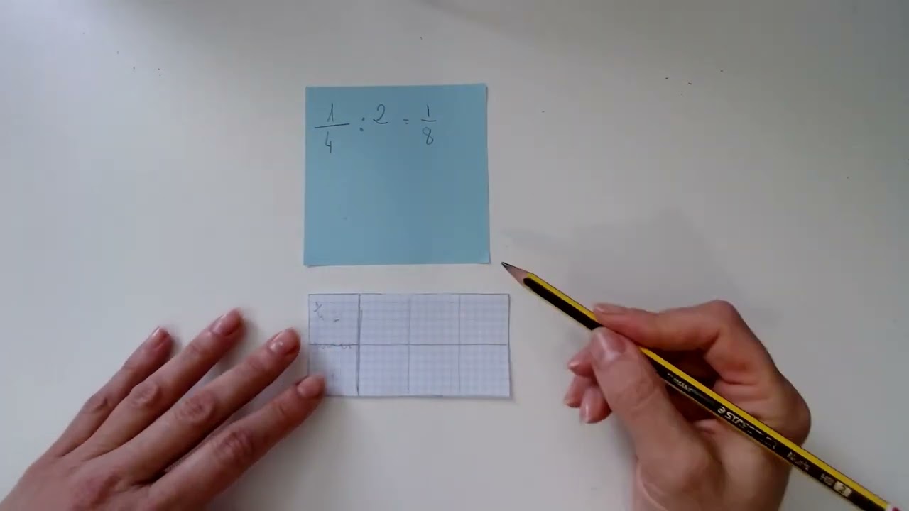 División de fracciones de forma pictórica