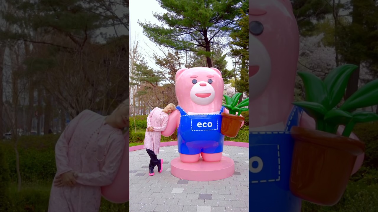 Kpop singer Cherry Blossom Dance in Korea 🇰🇷🌸 With Gulabi sadi AOORA | 