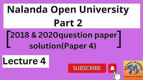 NOU BSc Mathematics Part 2| 2018 & 2020 Question paper solution| Maths Learner by Kirti|