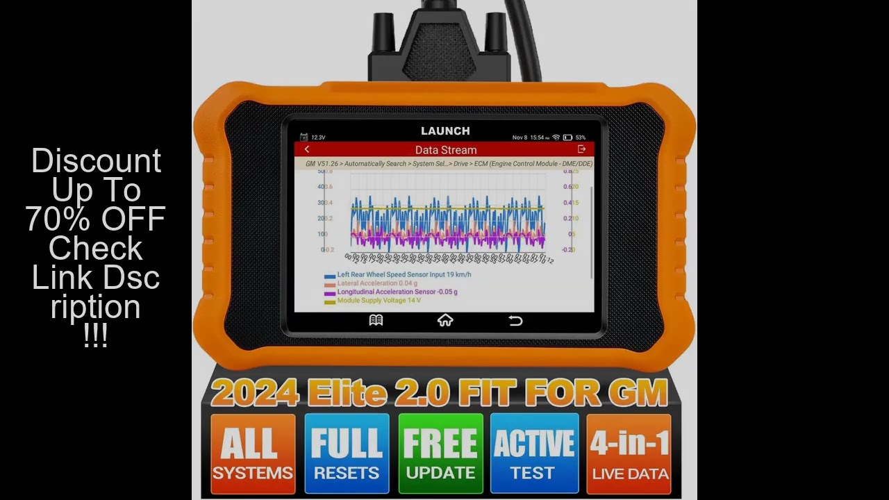 2025 LAUNCH Creader Elite V2.0 fit for GM Bi-Directional Scan Tool, All Reset Full System Diagnostic