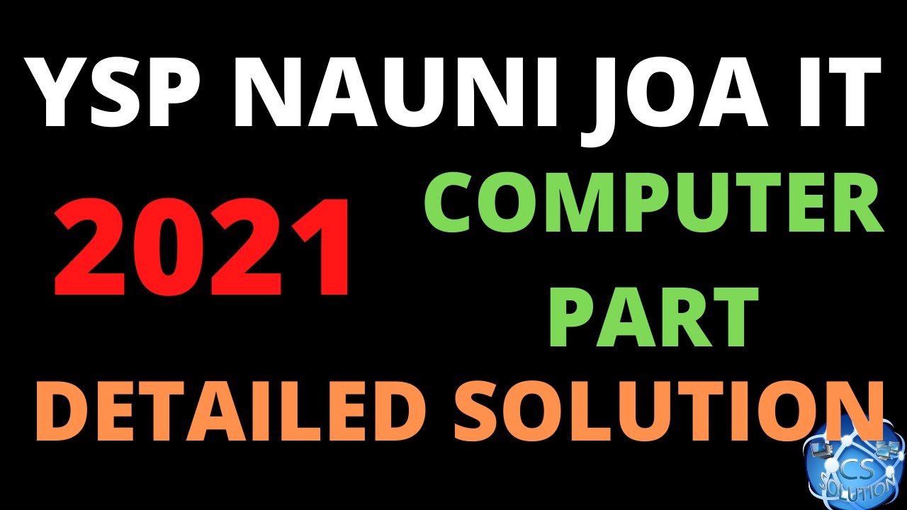 YSP NAUNI JOA 2021 CS SOLVED || 
