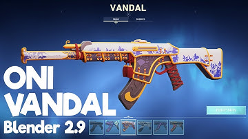 Creating the Oni 2.0 Vandal Skin from Valoant in Blender 2.9