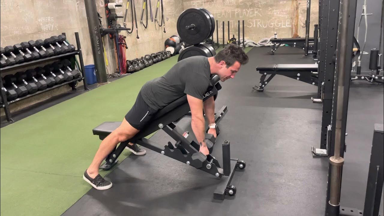 Chest Supported Dumbbell Prone Row YouTube