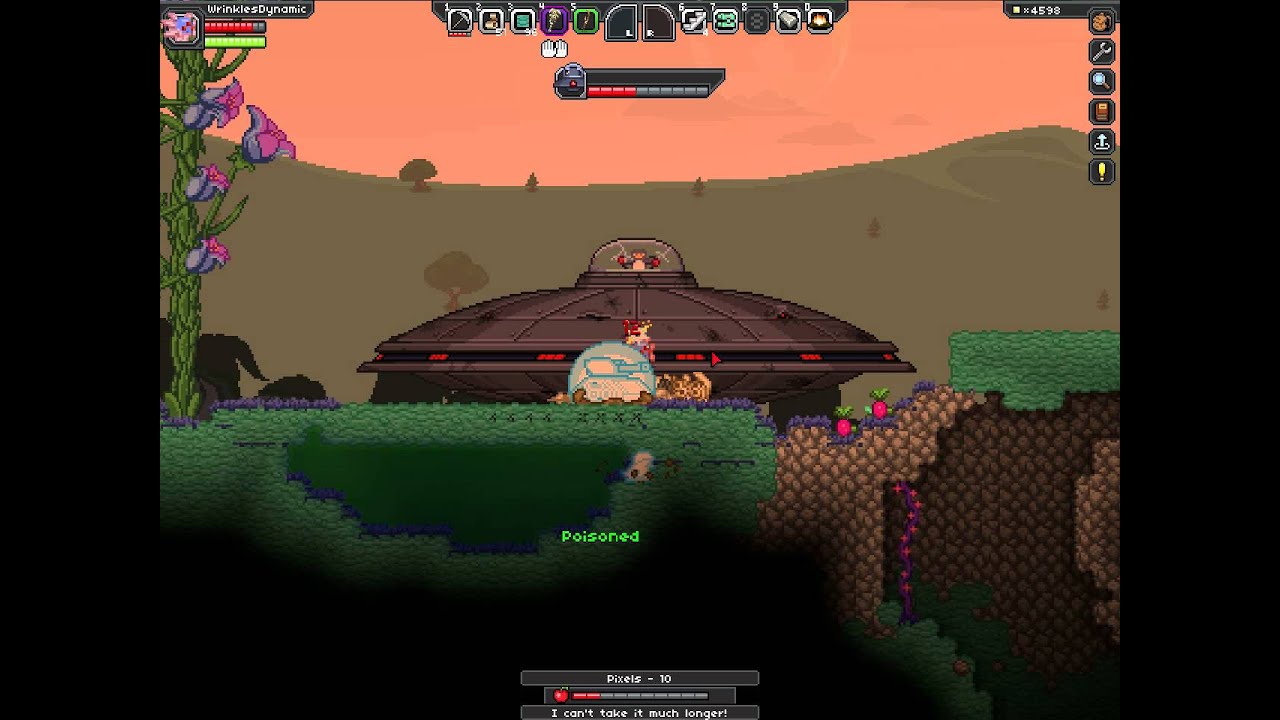 Starbound: First boss fight