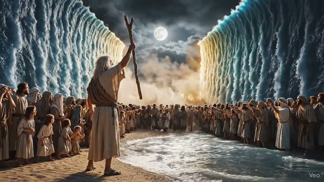 🌊 Чудо Красного моря💥Бог разделяет воды. Армия фараона уничтожена. 