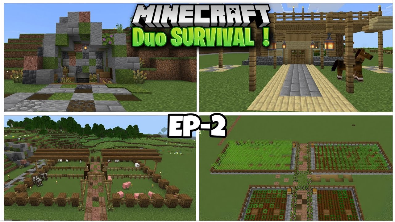Minecraft PE Survival Series Ep 2 in 1.21🔥| Duo Survival Series | By ...