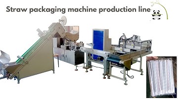 Straw packaging production line single straw packaging machine and multiple straw packaging machine
