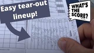 Scorekeeping using What’s The Scorebook - Tear-out the Team Lineup to Exchange + More