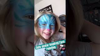 Avatar Inspired Face Painting #Facepaint #Shorts #Avatar #Avatar2 #Facepainting #Avatarthewayofwater