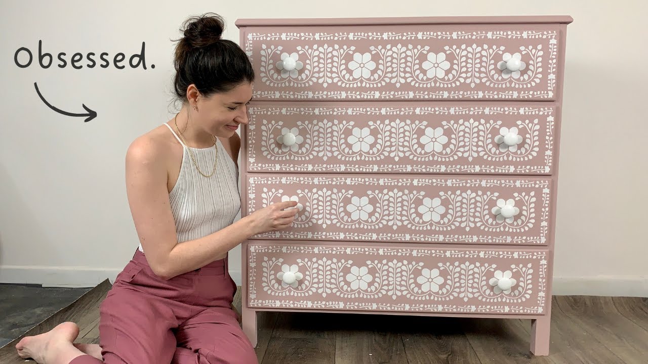 Dresser of my Childhood Dreams | Faux Bone Inlay with Silk Mineral Paint