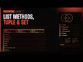 L5—Python List Methods, Tuple &amp; Set | append, extend, insert, pop, Set Operations &amp; Immutability
