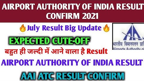 Airport Authority Of India Result date 2021 | AAI ATC & AO Cut-Off 2021 | AAI ATC & AO |Final Merit