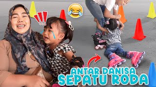 MAMATA ANTAR DANISA SEPATU RODA, JATUH BONYOK😱😭 #viral #trending