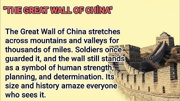 The Great Wall of China – Easy English Story for Beginners (A2 Level Listening Practice) #english 