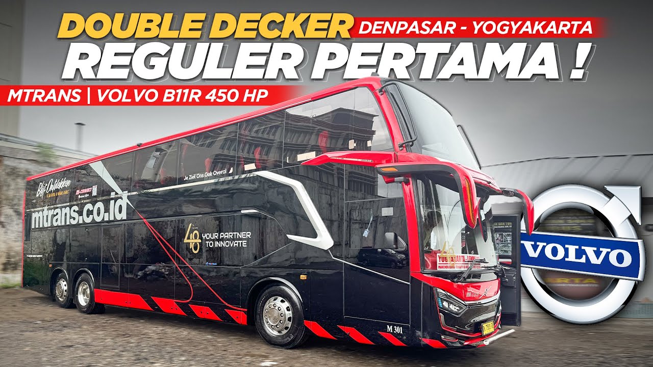 BUS DOUBLE DECKER 4 METER PERTAMA‼️ Trip Report Bus Mtrans Denpasar - Yogyakarta #LJ2026