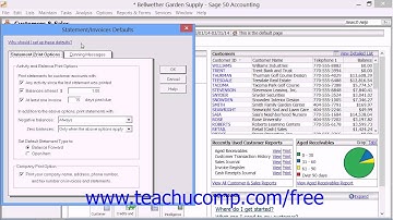 Sage 50 2014 Tutorial Setting Statement and Invoice Defaults Sage Training Lesson 6.1