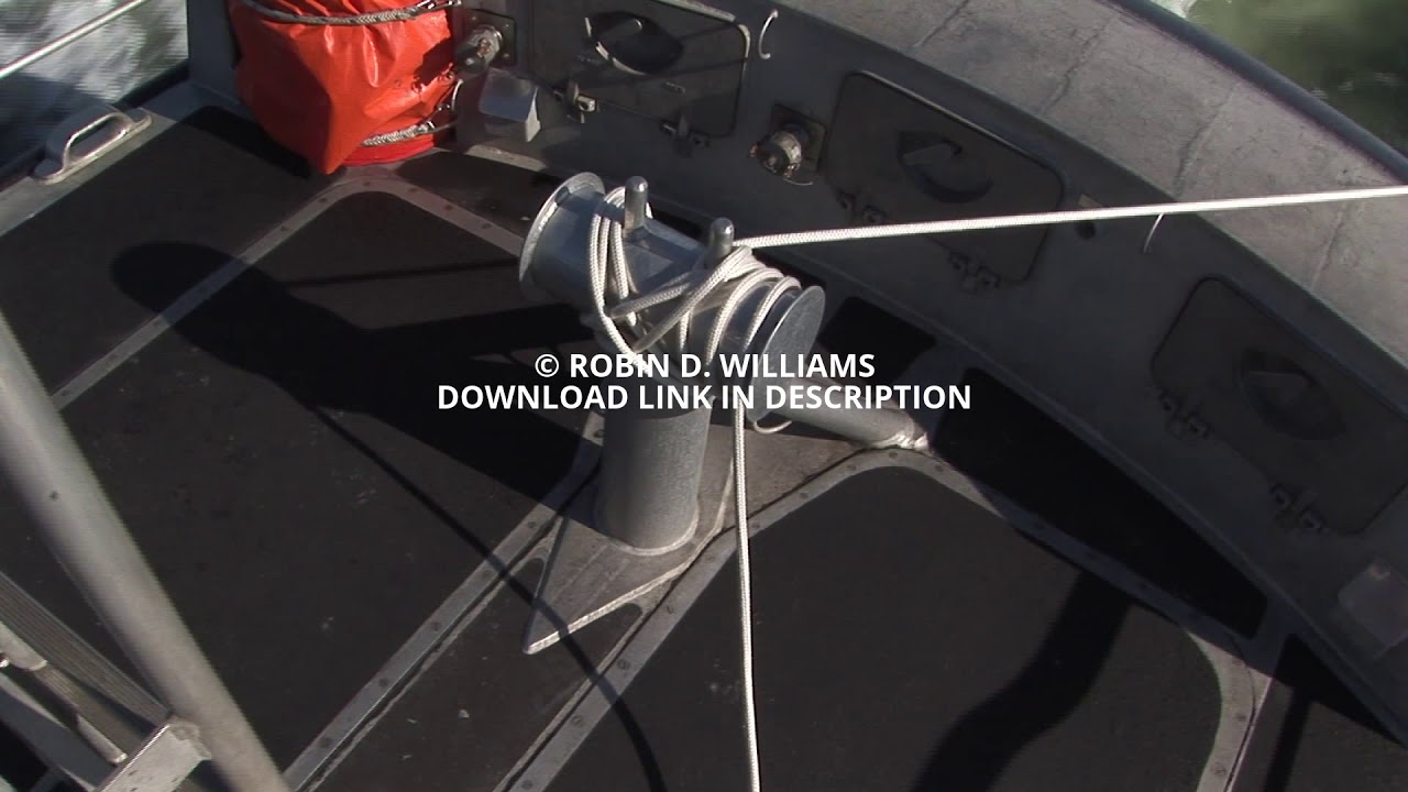 Rescue boat stern with view of towing bitt with line YouTube
