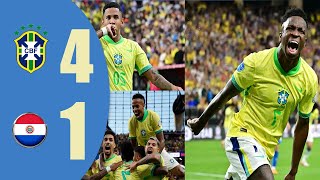 Brazil vs Paraguay 4-1 Highlights & All Goals | Copa America 2024 HD