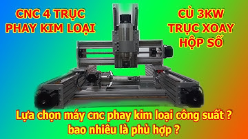 Siêu phẩm CNC 4 trục PHAY KIM LOẠI Trục Xoay A hộp số củ phay 3kw