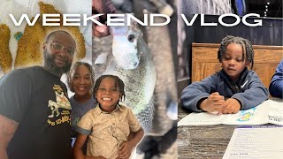 Weekend Vlog | Catch, Clean, & Cook | Shopping | Putting New Furniture together| Church | #family