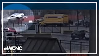 Surveillance video of Niagara Falls, NY vehicle explosion