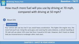 Driving at 70 mph vs 50 mph Fuel Consumption Increase | UK Driving Theory Test