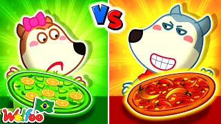 Desafio Pizza Azeda vs Pizza Picante por Wolfoo | Bons hábitos | @wolfooemportuguesoficial