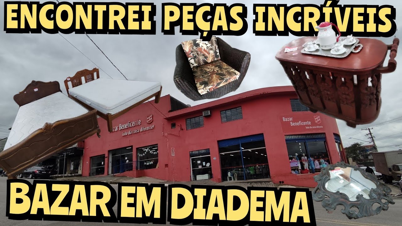 MÓVEIS ANTIGOS INCRÍVEIS NO BAZAR EXÉRCITO DE SALVAÇÃO EM DIADEMA - MÓVEIS USADOS BARATOS