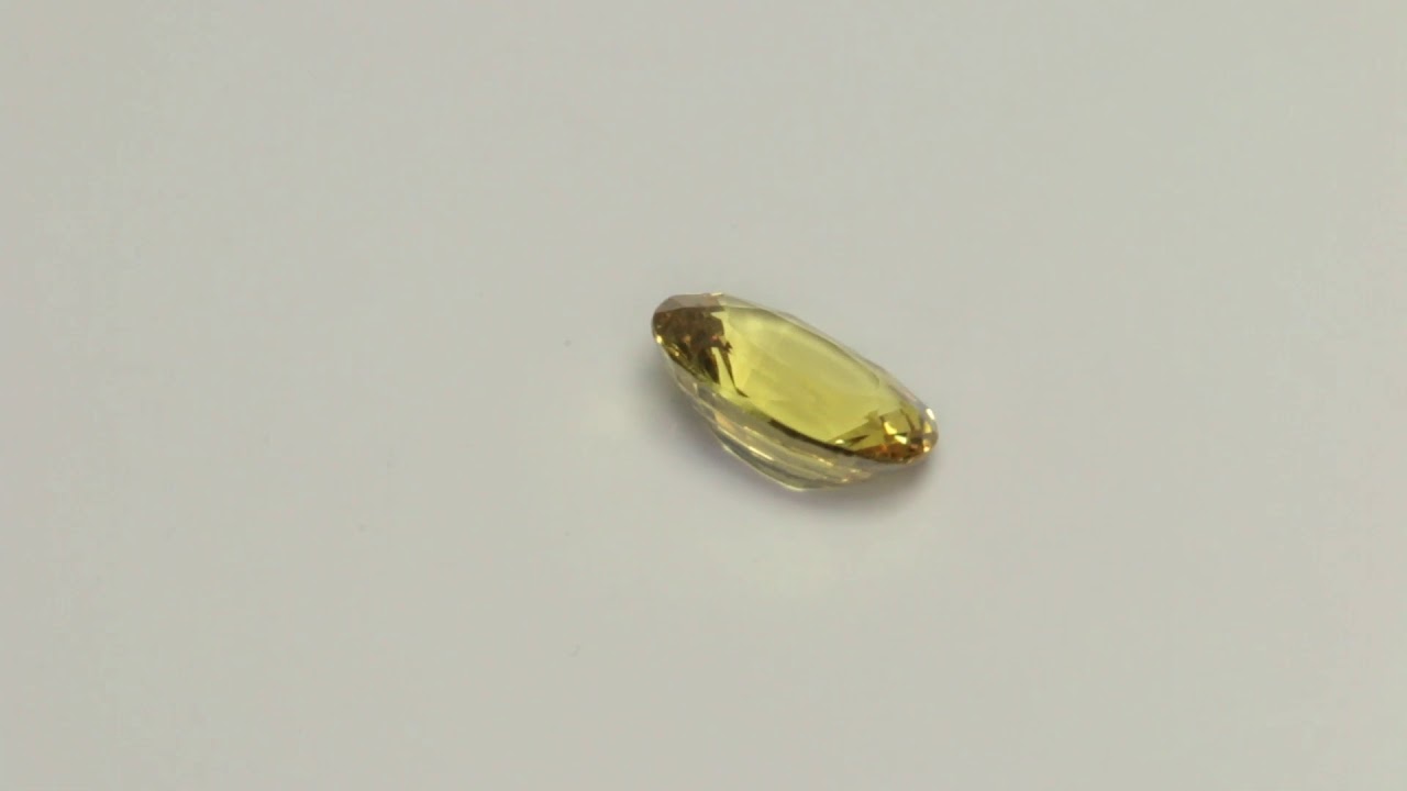 1.414 Carat Yellow Sapphire Very Good Cut Oval 8 x 6 mm Calibrated Heated Loose Stone