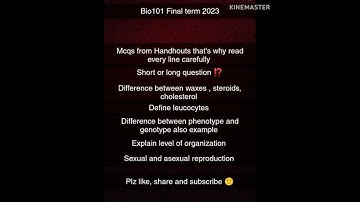 Current paper Bio101 2023 final term#using #shortsvideo #shorts