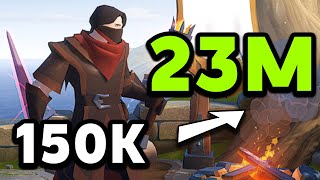 150K BUILDS TO 23M - SOLO - DAGGER - MIST - ALBION ONLINE